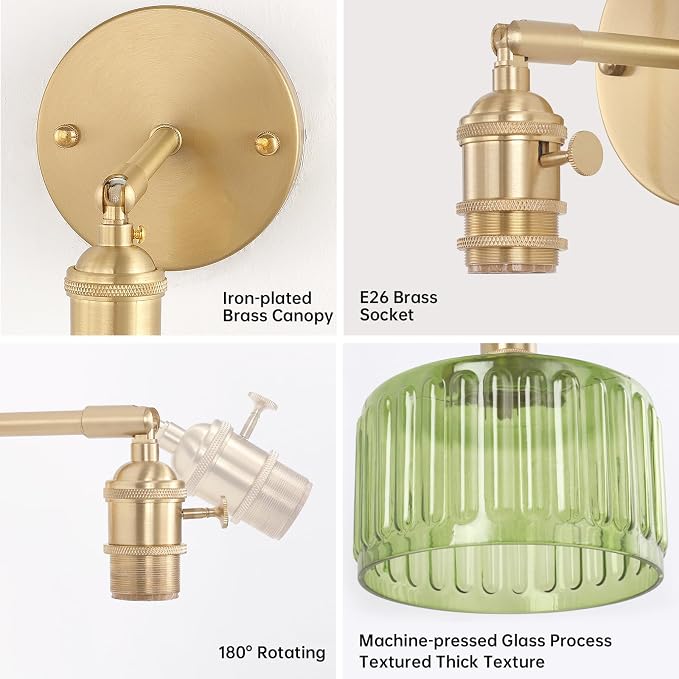 Shenmoyl Vintage Battery Operated Wall Sconce - Image 8