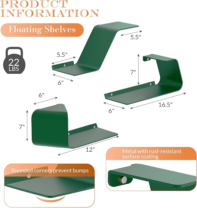 Floating Shelves, Wall Shelf, Book Shelf, Display Shelves - Image 3
