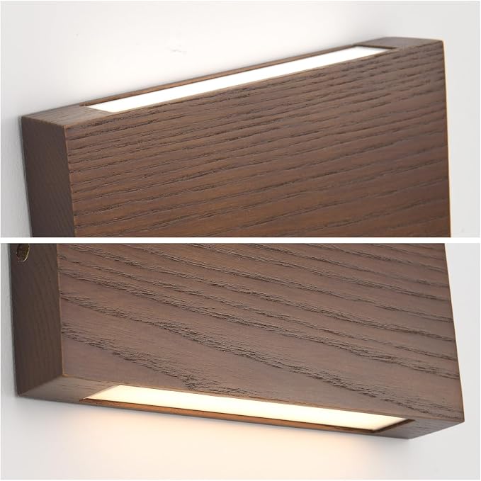 Wood Wall Sconce Indoor Wall Lights Hardwired 2 Pack Up and Down，wall Lights - Image 9