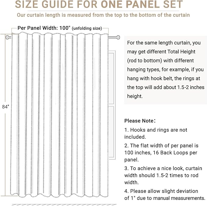 100% Blackout Shield Linen Blackout Curtains - Image 7