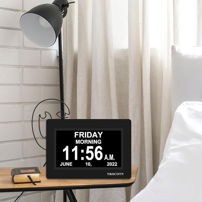 TROCOTN Dementia Clocks, Large Display Calendar Alarm Clock - Image 7