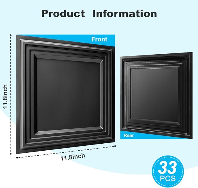 Art3d 33-Pack 3D Wall Panel for Interior Wall Décor, Diamond Textured PVC - Image 7