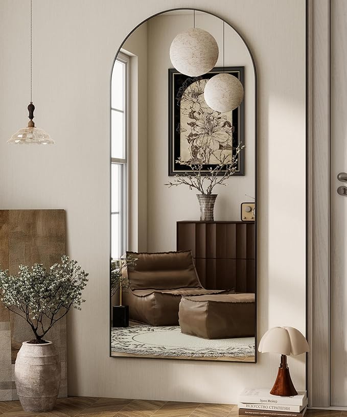 HARRITPURE 64"x21" Full Length Mirror, Arched Full Mirror, Free Standing - Image 7