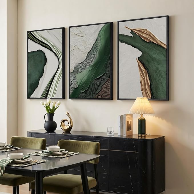 Large Framed Modern Abstract Wall Art - Image 2