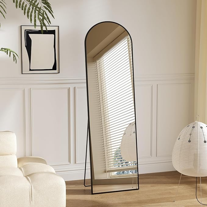 Sweetcrispy 56"x15" Arched Full Length Mirror, Leaning or Standing Full Body by Sweetcrispy