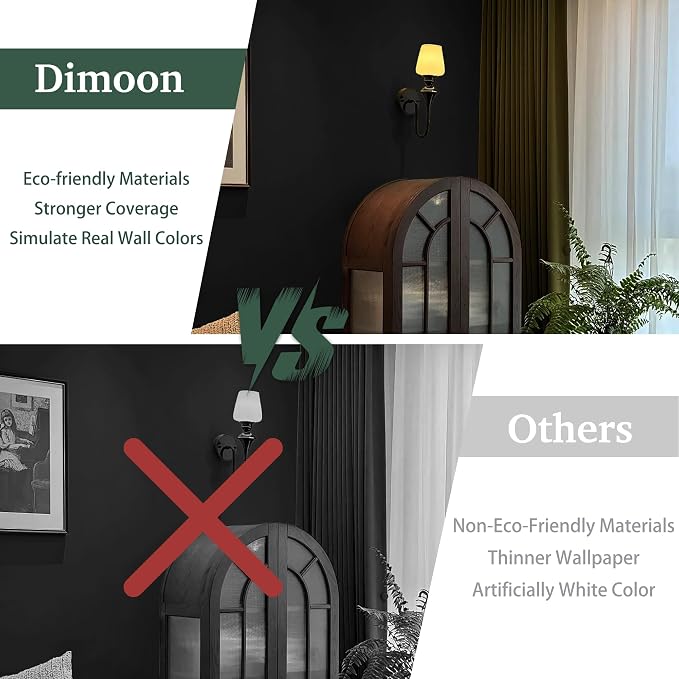 Dimoon 590''x17.7'' Peel and Stick Wallpaper Black Contact Paper - Image 8