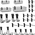 SMARTSTANDARD 30PCS Slatwall Accessories, Includes 4PCS Wall Baskets and 26PCS by SMARTSTANDARD