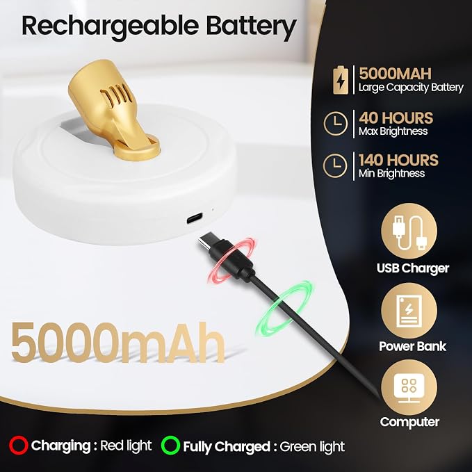 HAMVIDNE LED Spotlight, Rechargeable Battery Picture Lights, Uplighting Indoor - Image 2