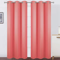 LEMOMO Blackout Curtains 42 x 84 inch/Coral Curtains Set of 2 Panels/Thermal by Lemomo