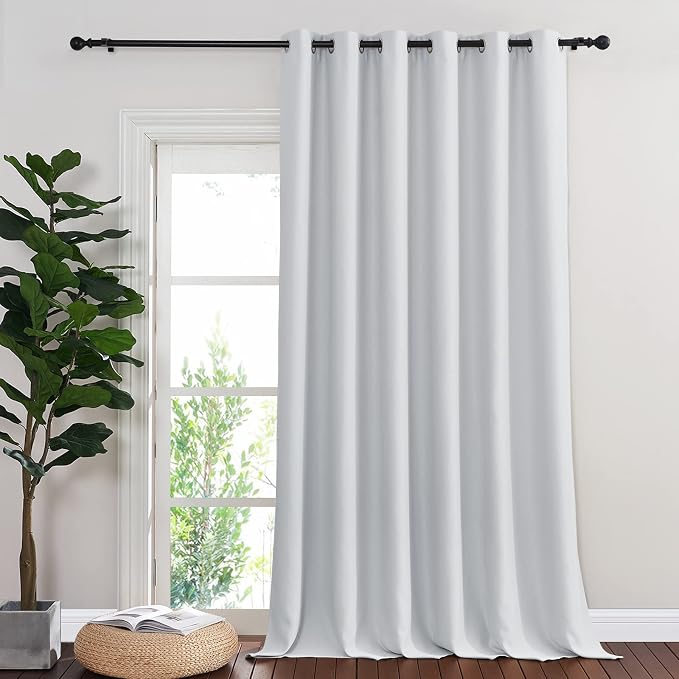 NICETOWN Patio Door Curtain 132 inches Long, Grommet Room Divider Curtain Panel by NICETOWN