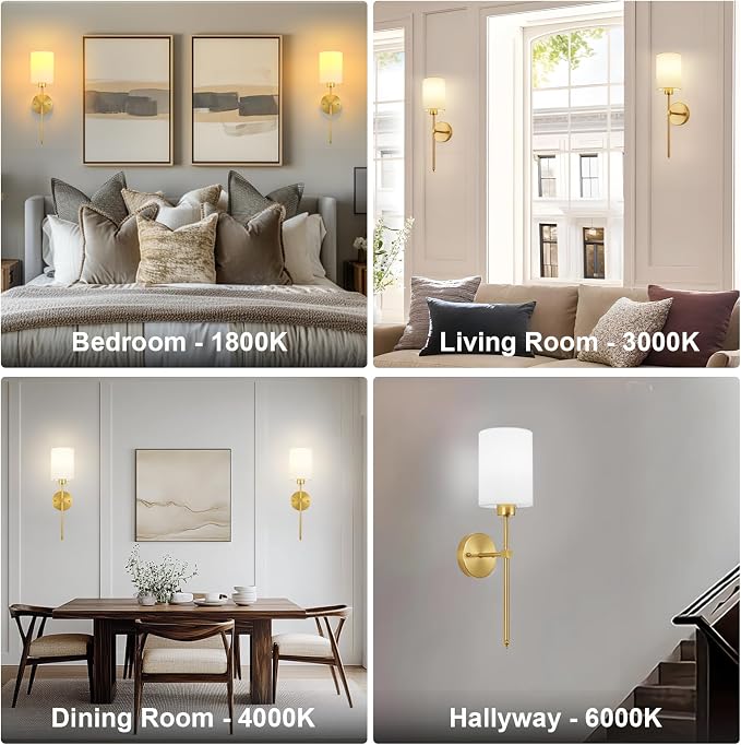 Battery Operated Wall Sconces Set of Two, Wireless Rechargeable Wall Light - Image 8