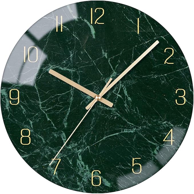 VIKMARI Glass Wall Clock Silent Non Ticking Wall Clock- 12 Inch Quality Quartz by VIKMARIWallClock