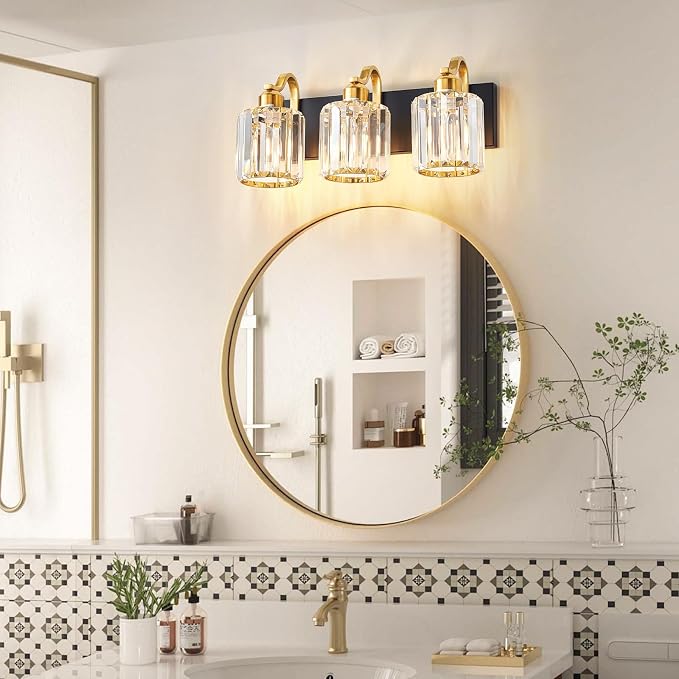 Modern Crystal Bathroom Vanity Lights, Crystal Wall Lighting - Image 2