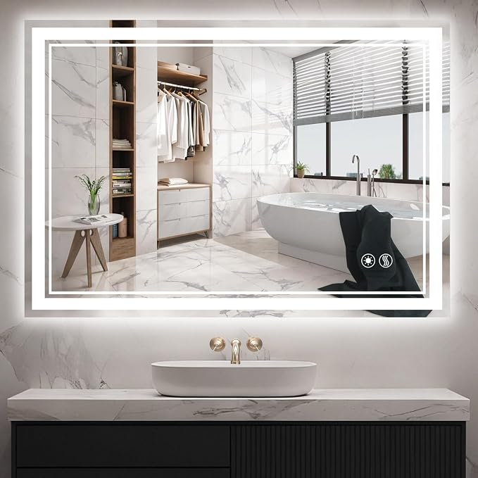 28“ x 40” LED Bathroom Mirror Fogless LED Mirror by NESDCC
