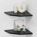 Joiishom Wood Corner Wall Shelves Set of 2, Solid Wood Corner Floating Shelves by JoiishomMakeLifeBetter