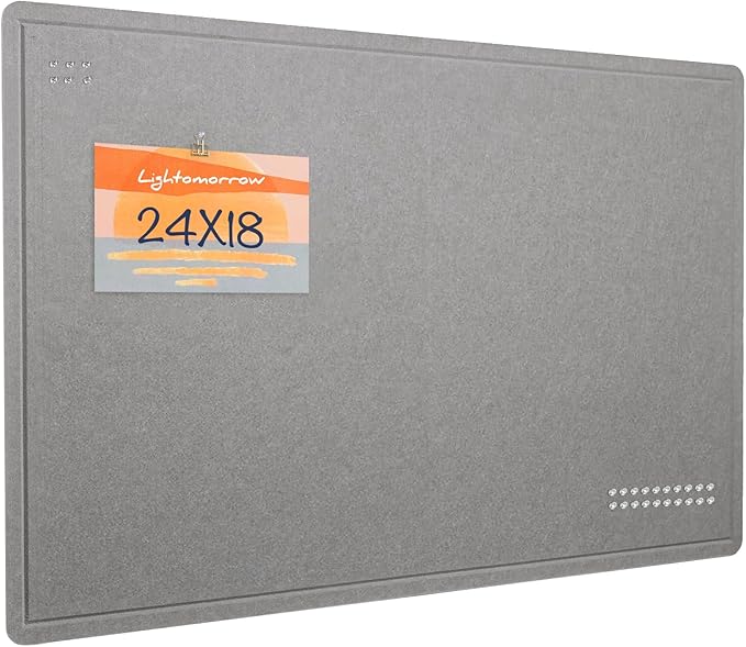 Lightomorrow Bulletin Board, 24 x 18 inches Felt Board Decorative Pin Board by Lightomorrow