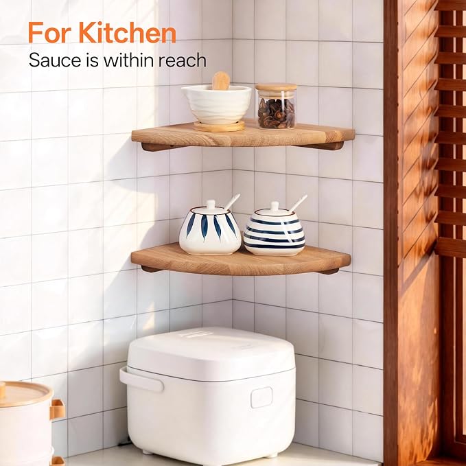 Gieanoo Floating Corner Shelves - Image 7