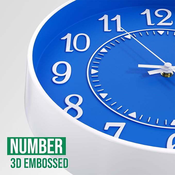 Wall Clock Modern Non-Ticking Battery Operated Silent Wall Clocks Simple Style - Image 6