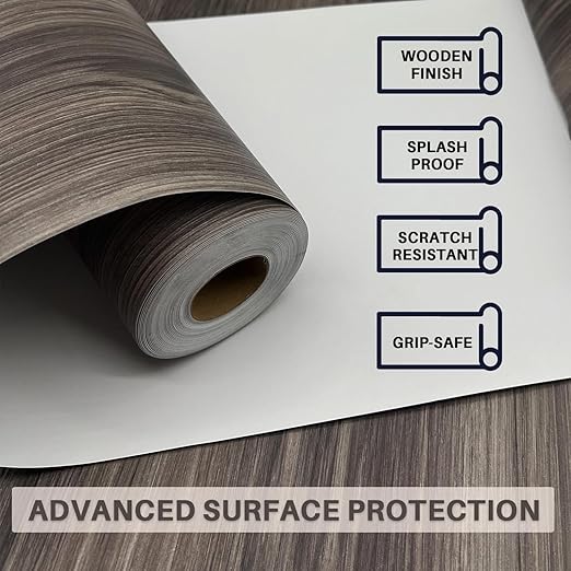 Wood Grain Peel and Stick Floor Tiles – 11.8” Width, Full Roll Length of 118" – - Image 3