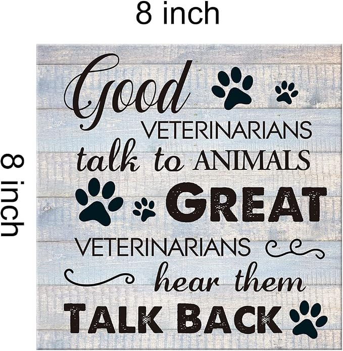Funny Veterinarian Gifts Farmhouse Dog Canvas Wall Art Decor Veterinary Vet Gift - Image 2