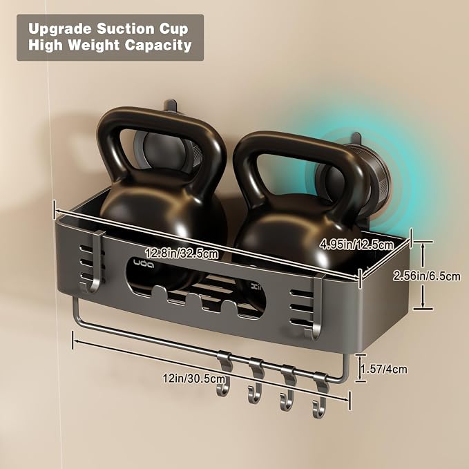 Voldra Shower Caddy Suction Cup, Shower Shelves - Image 6