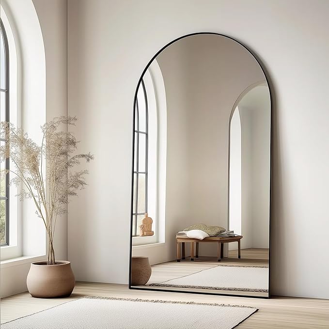 Dewfig Arched Full Length Mirror, Full Body Mirrors - Image 2