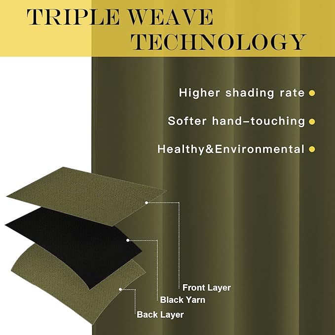 NICETOWN Blackout Curtains 84 Inch Length, Thermal Insulated Curtains - Image 3