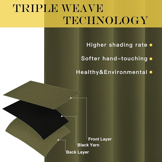 NICETOWN Blackout Window Curtain 90 inch Length - Image 3