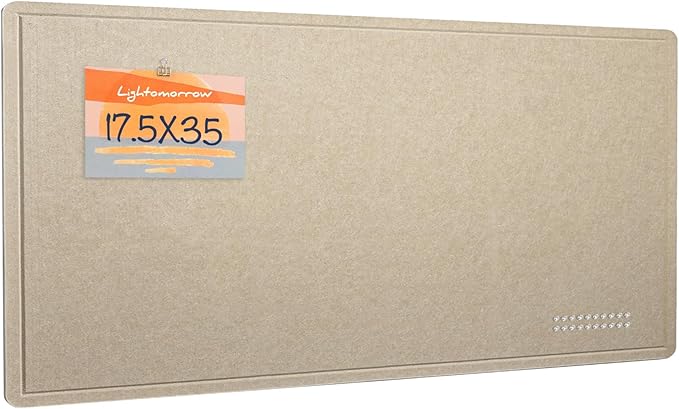 Lightomorrow Bulletin Board, 35 x 17 1/2 inches Felt Board by Lightomorrow