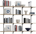 Wallniture Turin 60" Long Wall Bookshelf, Floating Shelves by Wallniture