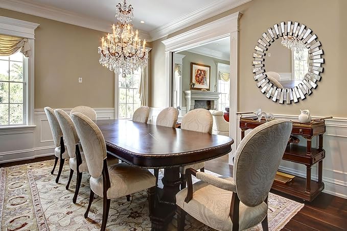 Chende Round Mirrors for Decor, Frameless Circle Mirror for Living Room - Image 6
