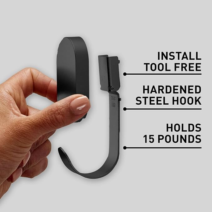 3M CLAW 25 lb. 2 Drywall Black Hooks & 2 Extra Picture Hangers, Heavyweight - Image 7