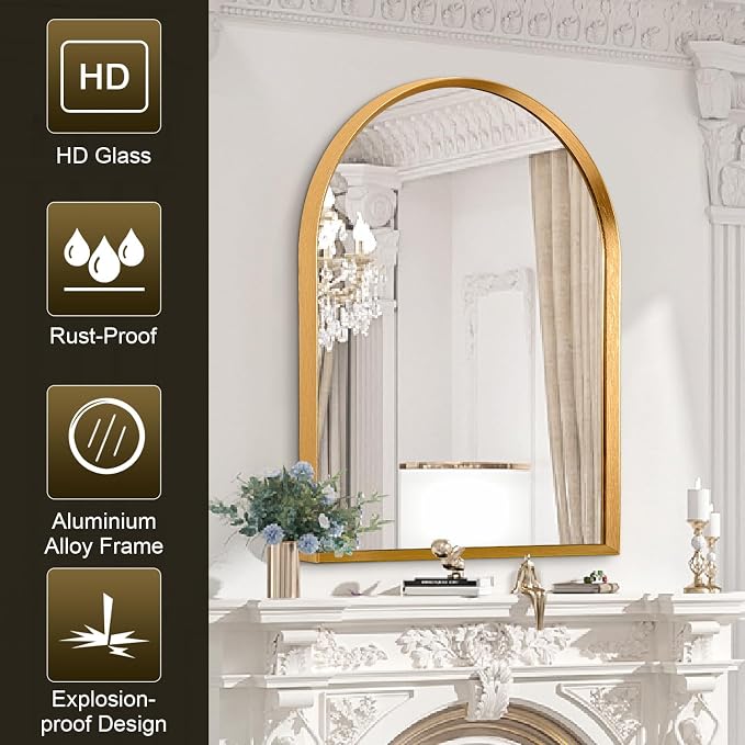 Arched Wall Mirror, Arch Bathroom Mirror, - Image 6