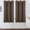 LEMOMO Chocolate Brown Thermal Blackout Curtains/38 x 63 Inch/Set of 2 Panels by Lemomo
