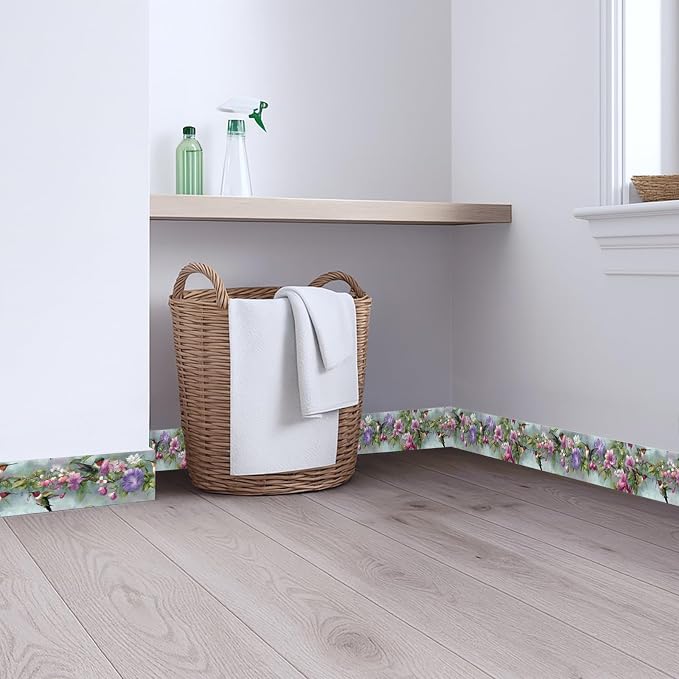 Morning Glory Wallpaper Border 196x4 Inch Removable Wall Border Peel and Stick - Image 3