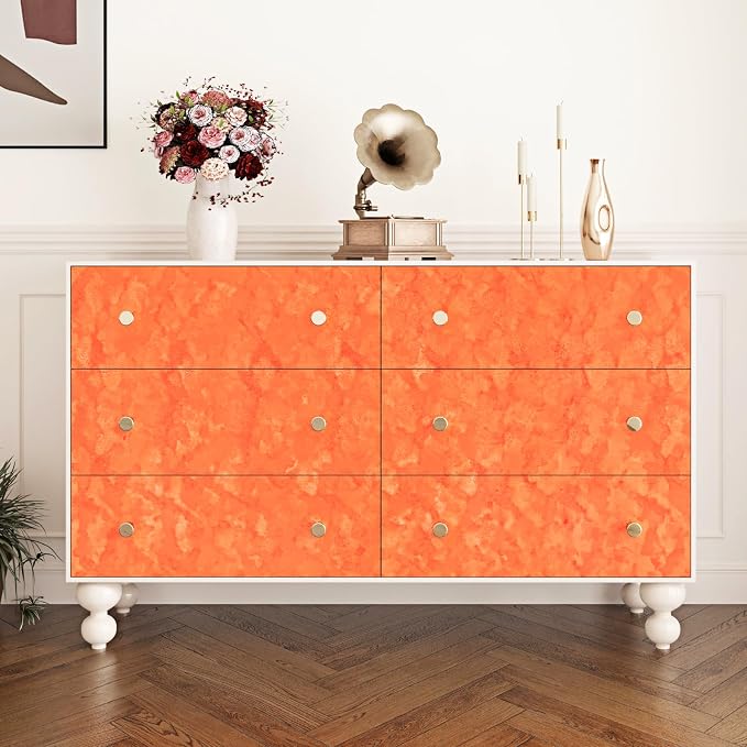 Wallercity Orange Velvet Peel and Stick Wallpaper - Image 3
