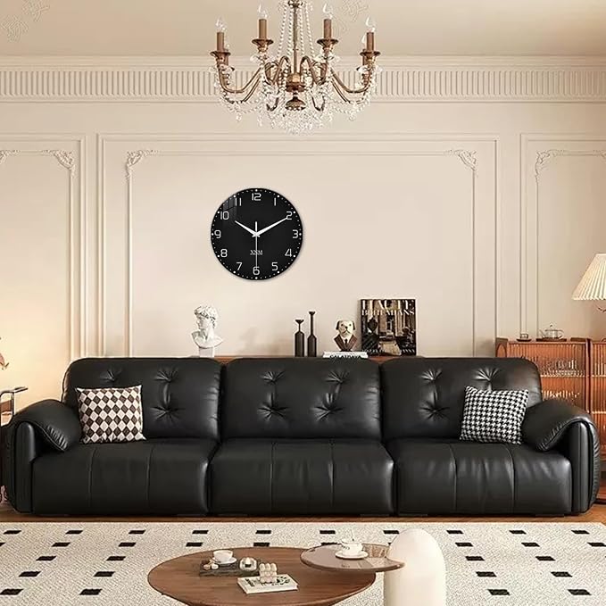 XNM Minimalist Wall Clocks Battery Operated 16 Inches Or Larger Black Wall Clock - Image 2