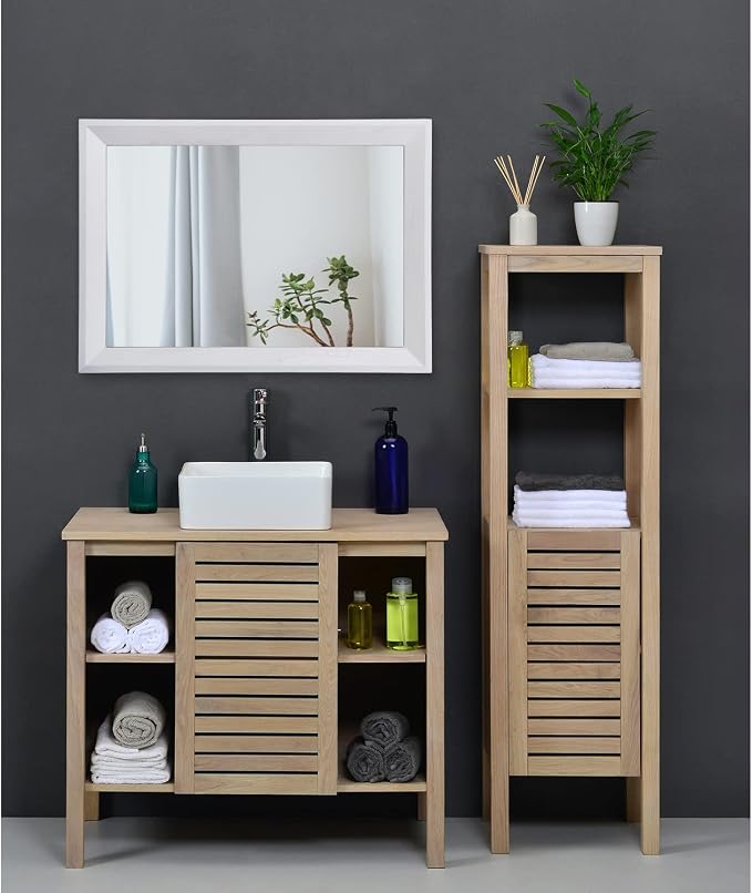 AAZZKANG Rectangular Wall Mirror Decorative Wood Framed Mirrors Large 20"x16" - Image 6