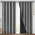 Yakamok 100% Blackout Curtains 84 Inches Long, 2 Thick Layers Heat and Full by Yakamok