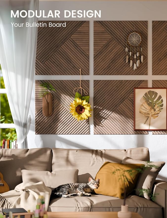 Fluxynara Large Felt Bulletin Board, Cork Board Alternative 70.87'' x 47.24'' - Image 5