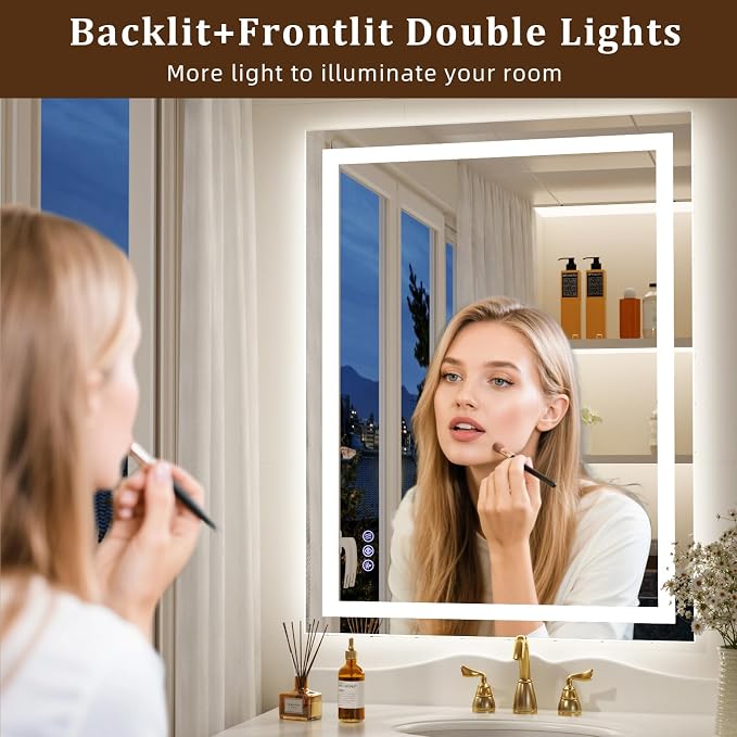 36"x30" Smart LED Bathroom Mirror - Image 2