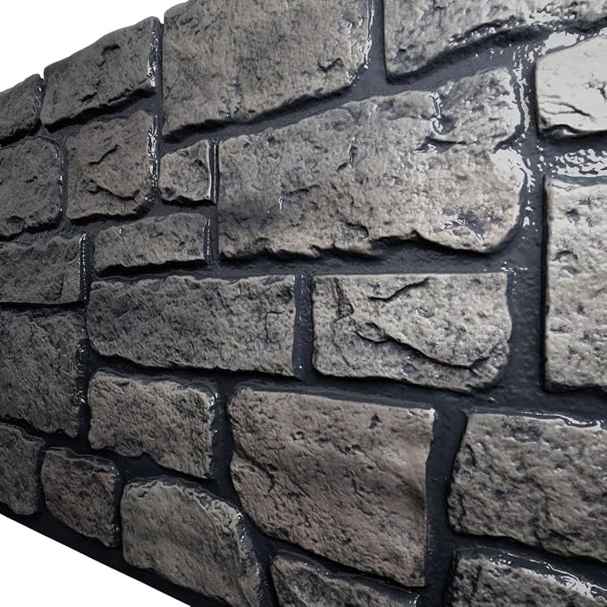 EverStone Cobblestone Faux Stone Panel, Lunar Color - Image 7