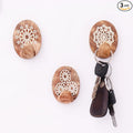 Indian Shelf 6 Lb- 3 Pieces Decorative Wood Adhesive Wall Hooks–Boho Peel and by IndianShelf