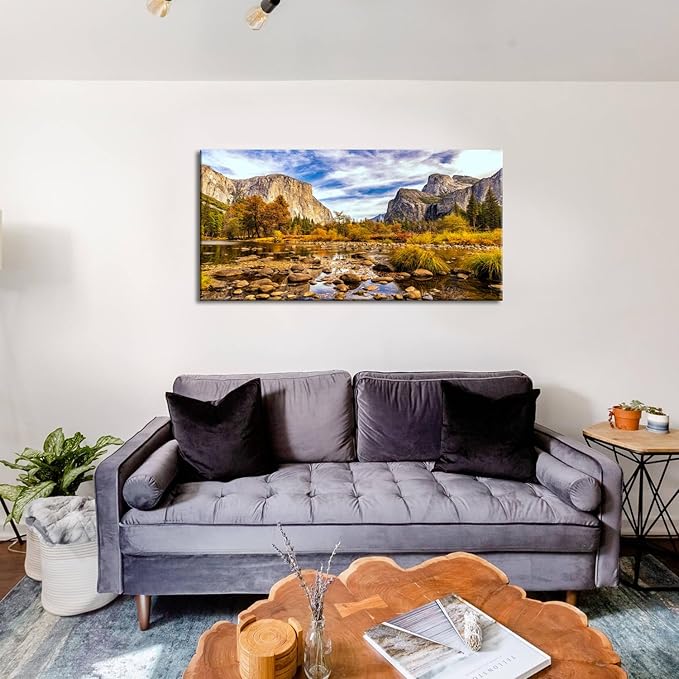 Yosemite National Park Wall Art Nature Landscape Valley Mountain Large Canvas - Image 4