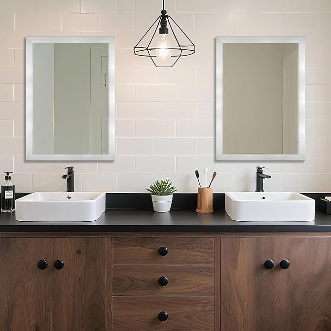 Ruomeng Bathroom Mirror 24" x 36" Rectangular Wall Mirror - Image 5
