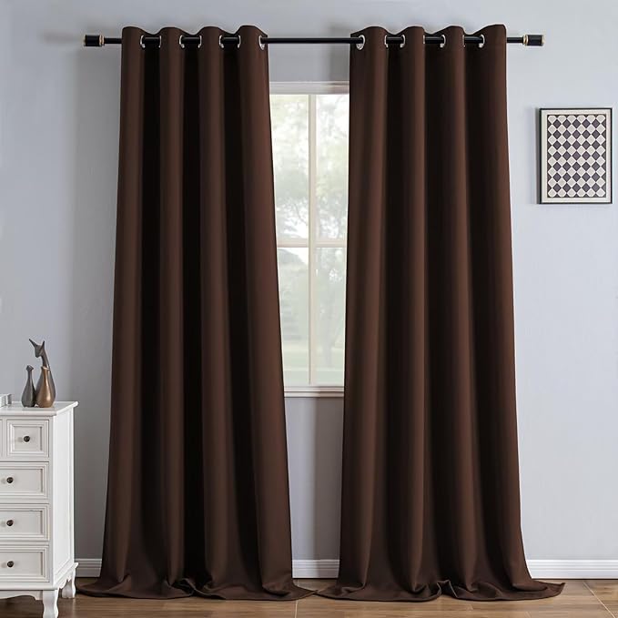 IGEMAEVE Blackout Curtains 96 Inch Length 2 Panels Set, Grommet Energy Saving by IGEMAEVE