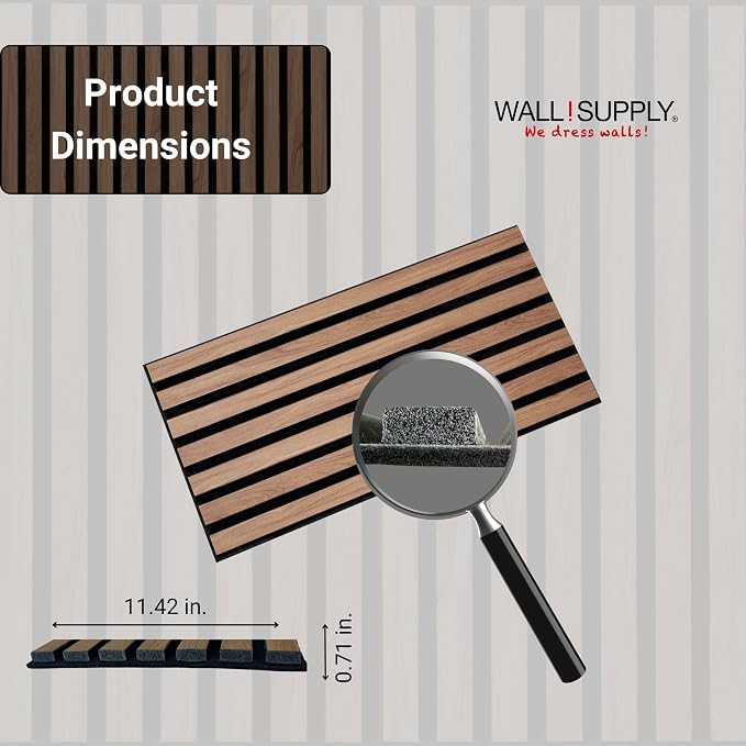 Wall!Supply 3D Soundproof Wall Panels – Acoustic Walnut Finish – EPS Foam - Image 6