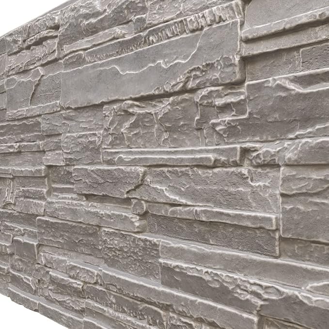 EverStone Cascade Faux Stone Panel, 48 5/8"W x 24 3/4"H x 1 1/4"D - Image 7