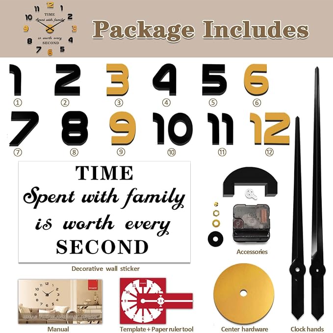 VANGOLD Wall Clock Large Wall Clock - Image 5