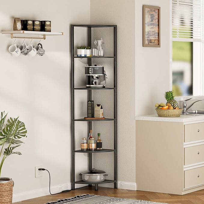 Furnulem 6 Tier Corner Shelf - Image 9
